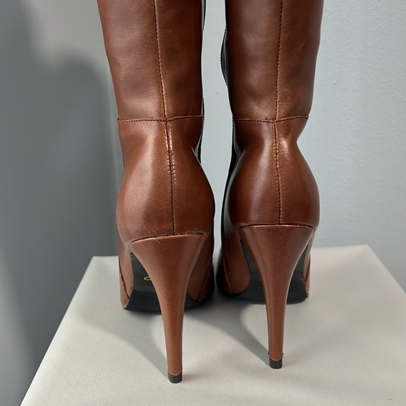 Aldo Morono Brown Leather Heeled Boots - Picture 4 of 10